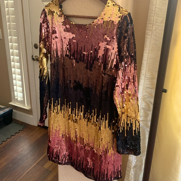 Charlotte Russo sequin sparkly dress. Multicolor. Size medium. New never worn - Picture 1 of 7